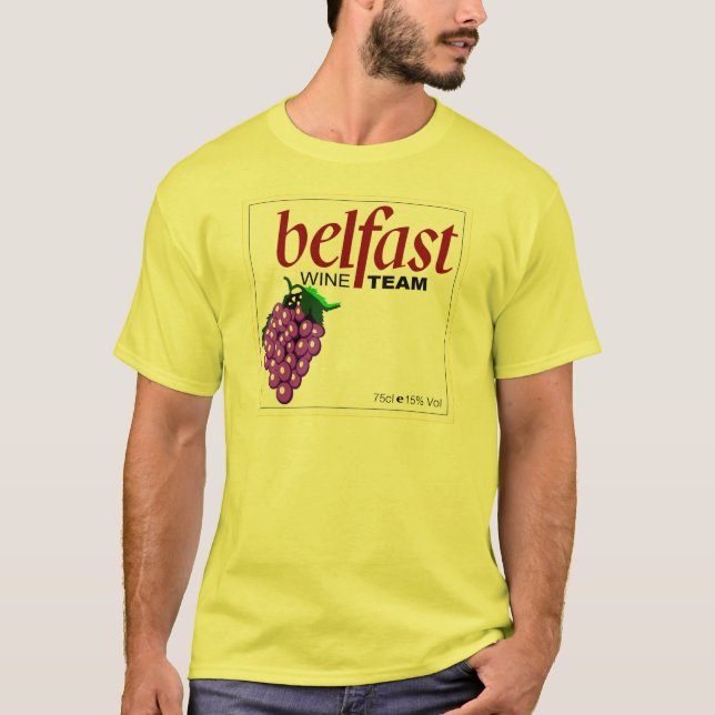Camiseta Equipe do vinho de Belfast (Frente)