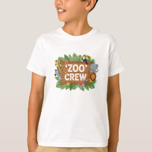 Camiseta Equipe do Zoológico Família Combinando, Mãe Irmão