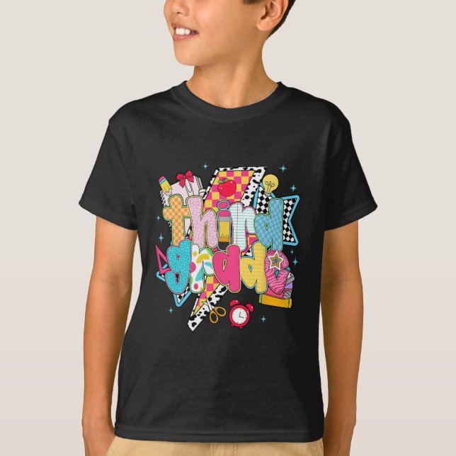 Camiseta Equipe dos Sonhos da 3ª Série Préppy de Volta às A (Frente)
