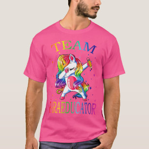 Camiseta Equipe Educadora Unicórnio Engraçado De Volta Ao G