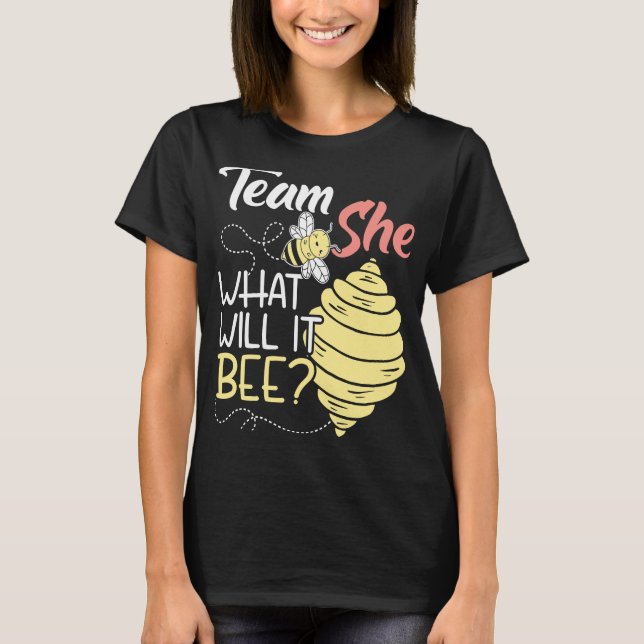 Camiseta Equipe Ela O Que Será O Sexo De Anúncio Do Bebê (Frente)