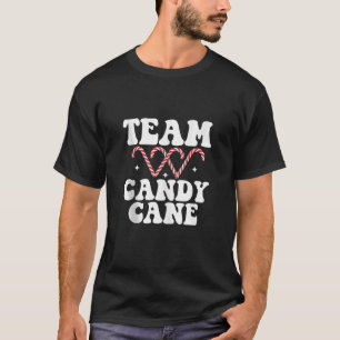 Camiseta Equipe Engraçada Candy Cane Natal Retro Groovy Can
