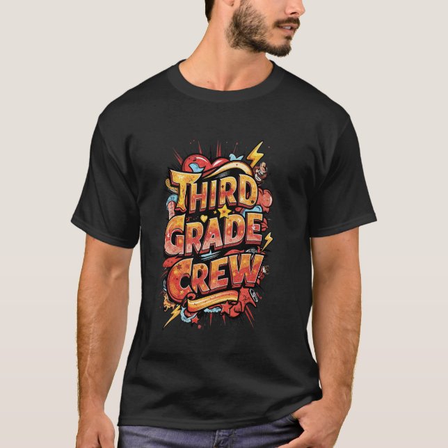 Camiseta Equipe engraçada da terceira série Dia dos Profess (Frente)