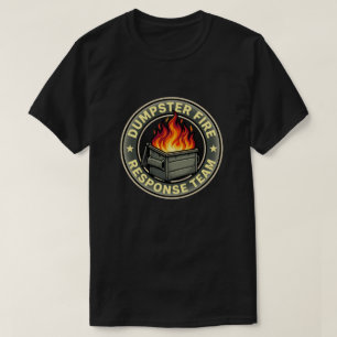 Camiseta Equipe engraçada de resposta a incêndio em lixeira