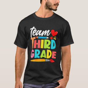 Camiseta Equipe Engraçada De Terceiro Ano De Volta À Escola