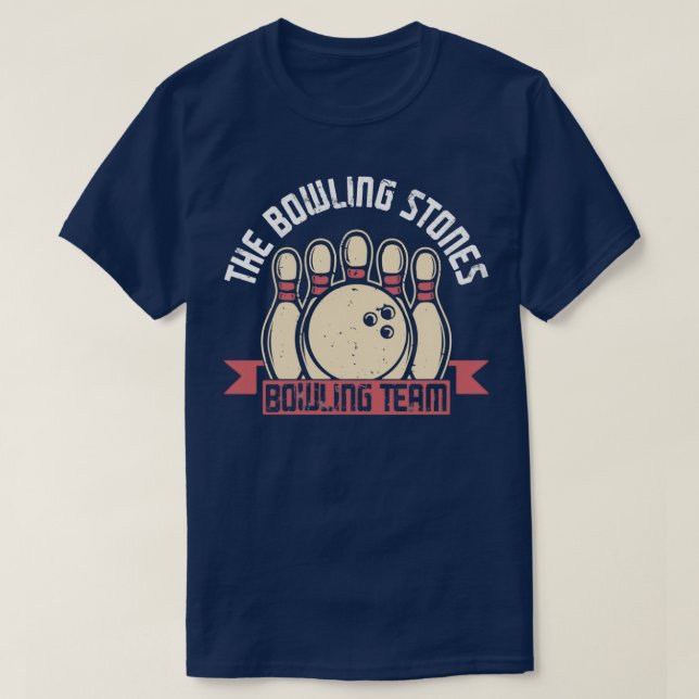 Camiseta Equipe Engraçado de Pedras de Boliche (Frente do Design)