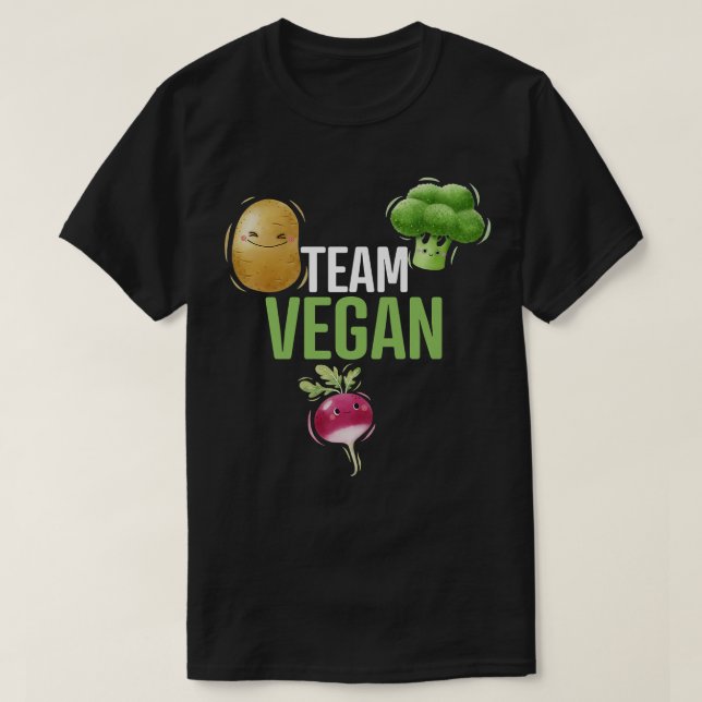 Camiseta Equipe Engraçado Vegan Vegetarian Broccoli (Frente do Design)