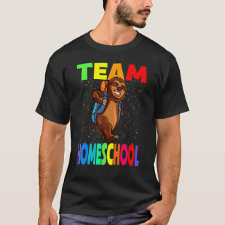 Camiseta Equipe Ensino Em Casa Sloth Volta às Aulas Alunos