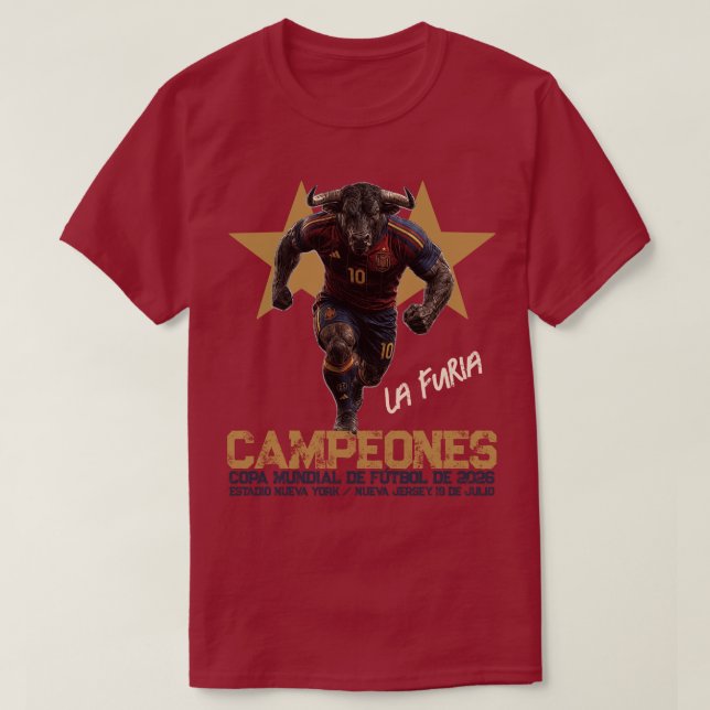 CAMISETA EQUIPE ESPANHA CAMPEÃ 2026 (Frente do Design)
