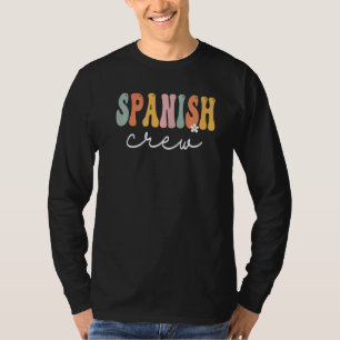 Camiseta Equipe Espanhola Retro Groovy Vintage Feliz Primei