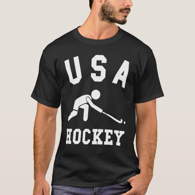 Camiseta Equipe Esportiva de Hockey Usa Athlett Paixão Hobb (Frente)