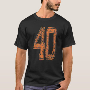 Camiseta Equipe Esportiva Número 40 Ano 1940 Laranja De Bas