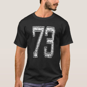 Camiseta Equipe Esportiva Número 73 Ano 1973 Branca de Base
