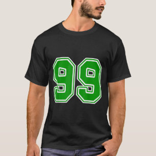 Camiseta Equipe esportiva verde número 99