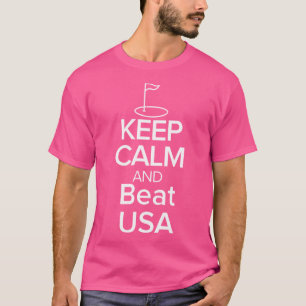 Camiseta Equipe Europa Mantém-Se Calma E Bebe A Taça De Gol