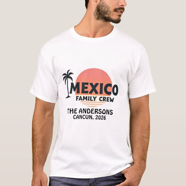 Camiseta Equipe Familiar México Conjunto Combinado Personal (Frente)