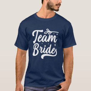 Camiseta Equipe Feminina Noiva Casamento Correspondente E B