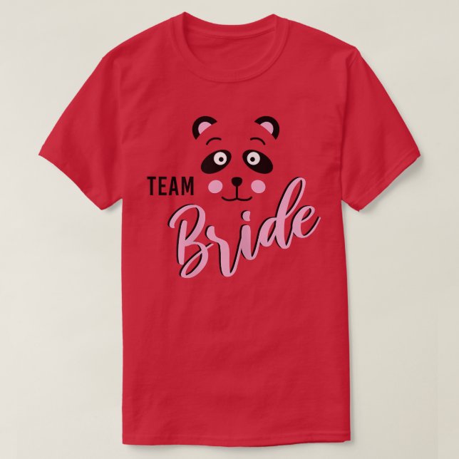 Camiseta Equipe feminina Noiva panda urso despedida de solt (Frente do Design)