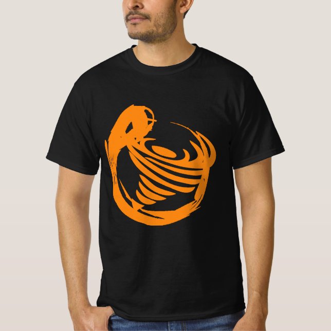 Camiseta Equipe Firestorm Logotipo Básico Laranja Tee (Frente)