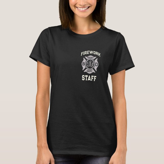 Camiseta Equipe FIREWORK FUNCIONARIOS 4 de julho Bang Gang  (Frente)