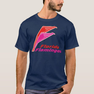 Camiseta Equipe Flamingos de Defunct Florida Tênis 1974