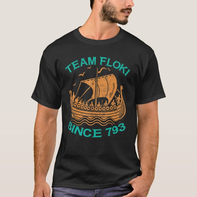 Camiseta Equipe Floki Desde 793 Vikings Viking De Barcos (Frente)
