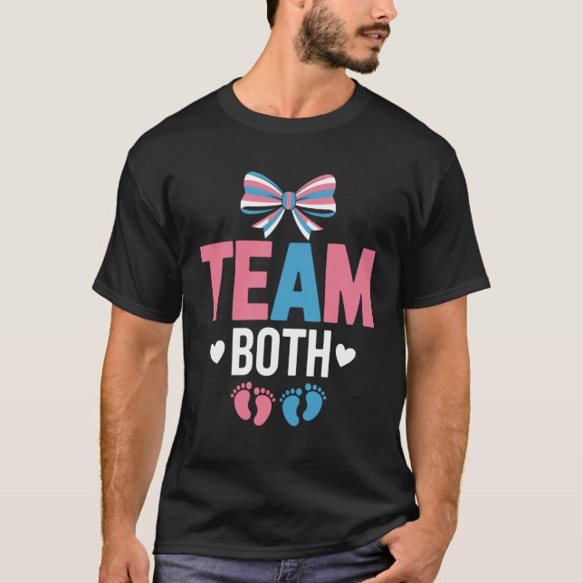 Camiseta Equipe Fofa Ambos os Pés de Bebê Tema Rosa e Azul (Frente)