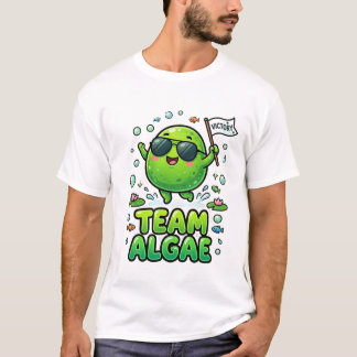 Camiseta Equipe Fofa de Algas Desenho Animado Natureza