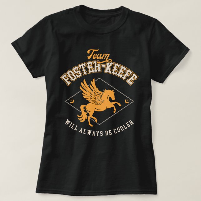 Camiseta Equipe Foster-Keefe KOTLC Foxfire Academy Swan Neg (Frente do Design)