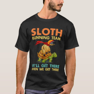 Camiseta Equipe Fuja Engraçado Turtle Para Homens