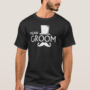 Camiseta Equipe Groom Mustache E Solteiro De Casamento De C