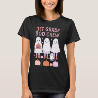 Camiseta Equipe Groovy de Halloween da Tripulação Boo da 1ª