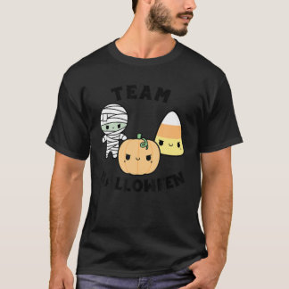 Camiseta Equipe Halloween Kawaii Mummy Candy Corn Pumpkin