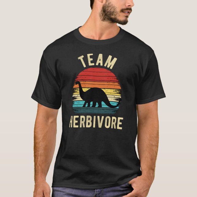 Camiseta Equipe Herbivore Retro Vegan (Frente)
