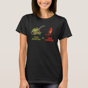 Camiseta Equipe Herbívoro Vs Carnívoro Dinossauro Fofo Dese