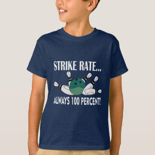Camiseta Equipe Infantil de Boliche Strike Bola Pino