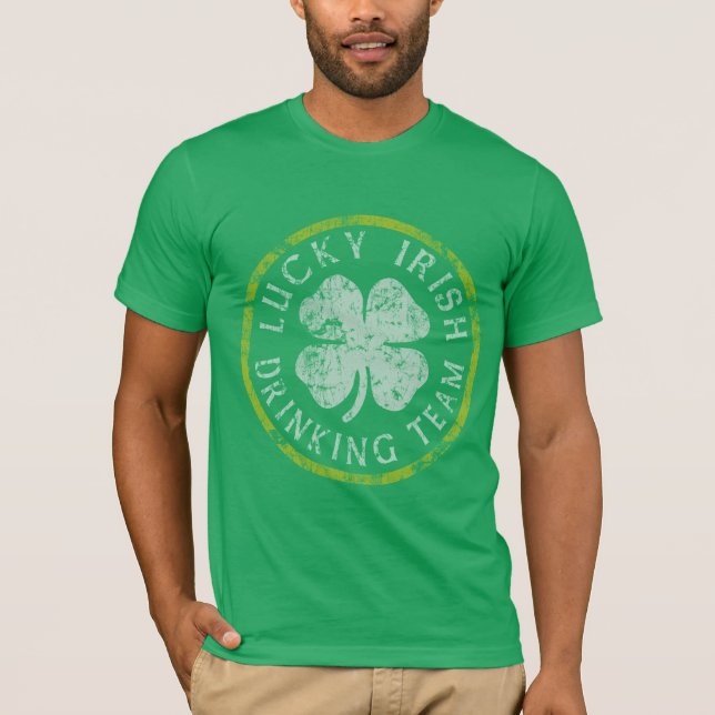 Camiseta Equipe irlandesa afortunada do bebendo (Frente)