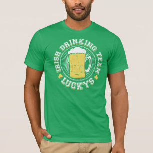 Camiseta Equipe irlandesa afortunada do bebendo