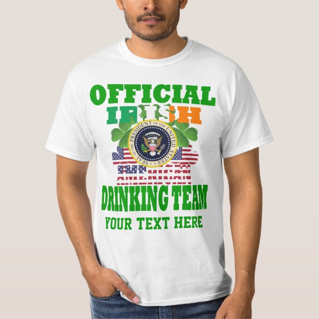 Camiseta Equipe Irlandesa de bebendo (Frente)