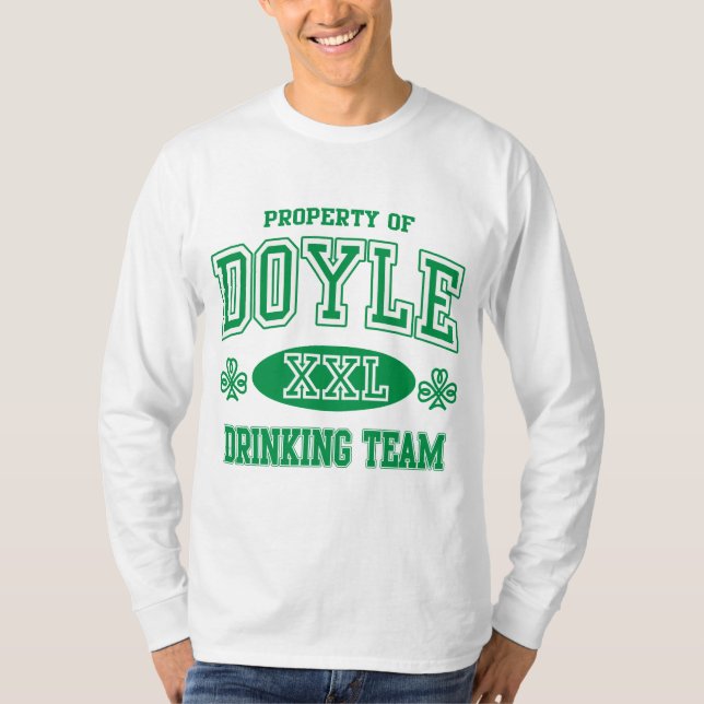 Camiseta Equipe irlandesa do bebendo de Doyle (Frente)