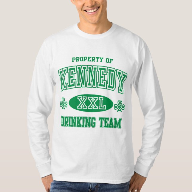 Camiseta Equipe irlandesa do bebendo de Kennedy (Frente)