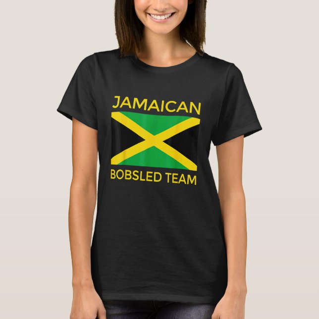 Camiseta Equipe jamaicana Bobsled para fã do jamaicano (Frente)