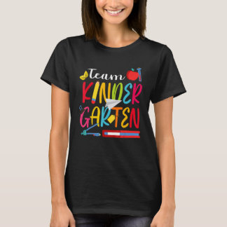 Camiseta Equipe Jardim de Infância Volta às Aulas Pré-escol