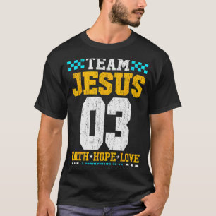 Camiseta Equipe Jesus 03 Fé Esperança Amor Versículo Bíblic