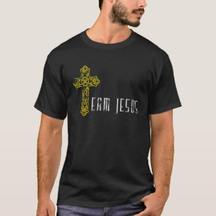Camiseta Equipe Jesus acredita Deus retrorá homens mulheres
