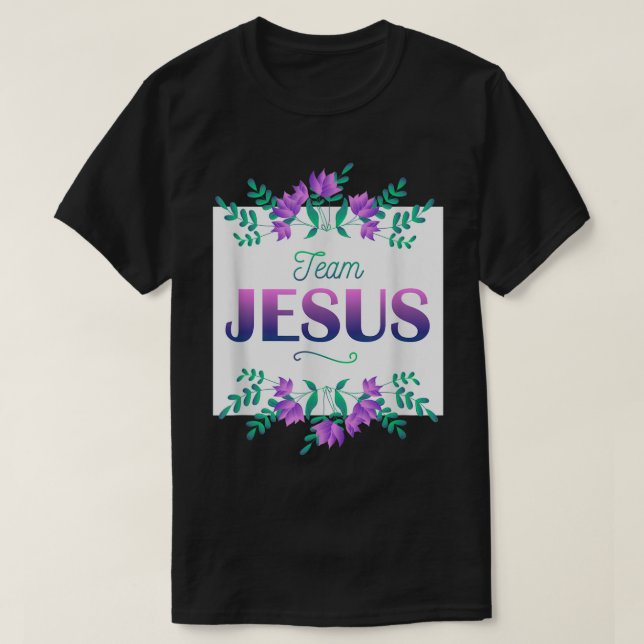 Camiseta Equipe Jesus Flores Dizendo Cristão (Frente do Design)
