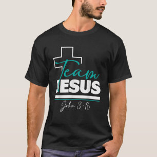 Camiseta Equipe Jesus João 3 16 Bíblia religiosa cristã Chu
