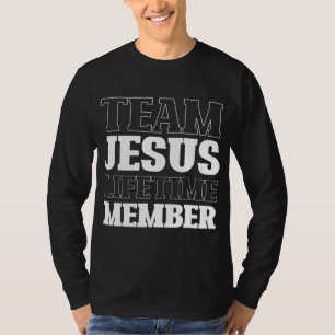Camiseta Equipe Jesus Membro da Vida Espantosa Religião Cri