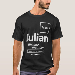 Camiseta Equipe Julian Lifetime Membro Funny Nome Julian