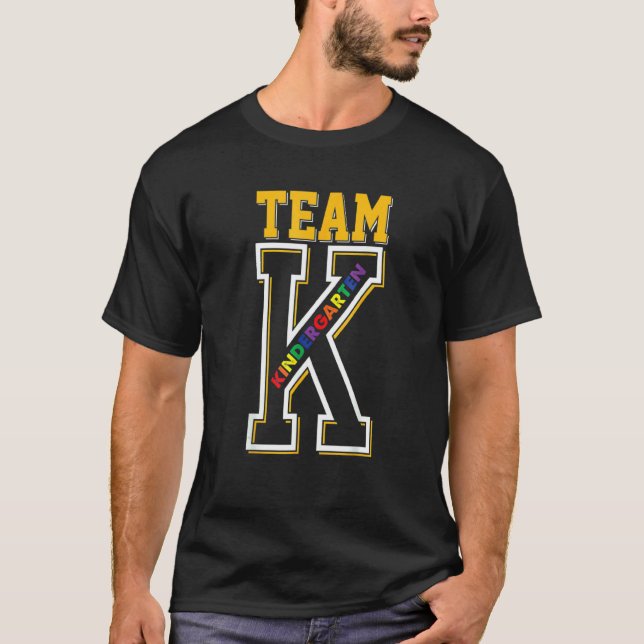 Camiseta Equipe K Professor Aluno da Pré-Escola Volta às Au (Frente)